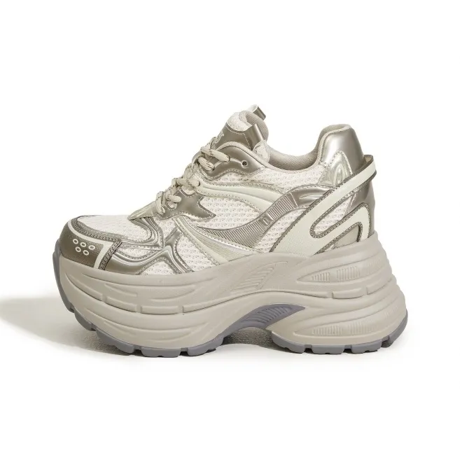 Milan Love Song Anti Slip And Wear Resistant Lightweight Low Top Chunky Sneakers Women's-0