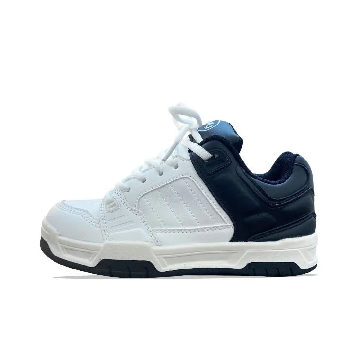 XLAIII Anti Slip And Wear Resistant Lightweight Low Top Skateboard Shoes Unisex White Black-0