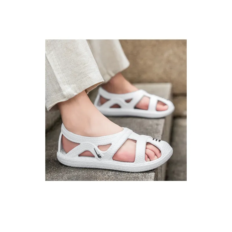 Binary Beach Sandals Men's White-4