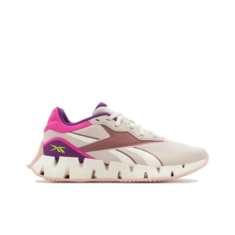 Reebok Zig Dynamica 4 Anti Slip Wear Resistant Low Top Casual Running Shoes Women's Ecru-1
