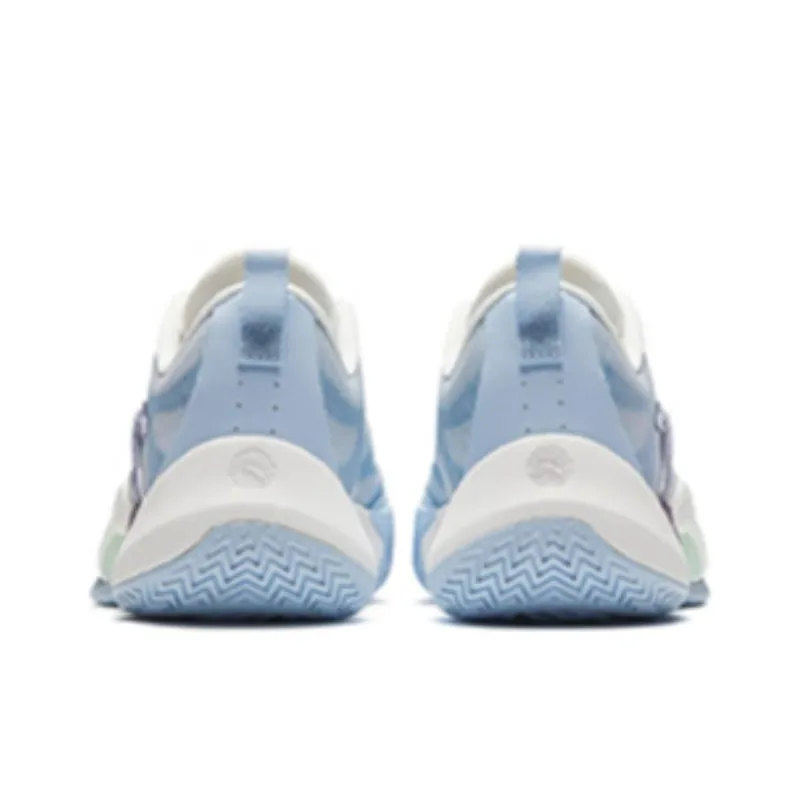 Anta Instantaneous 1 Cushioning Wear-Resistant Low-Top Basketball Shoes Men's White Blue-3