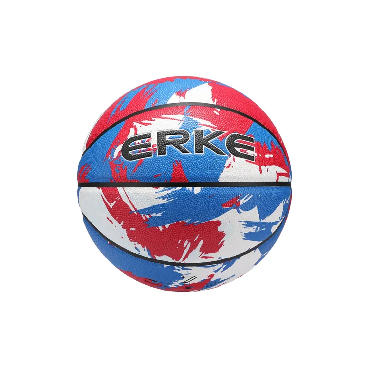 Erke Rubber Basketball Graffiti Red Size 7 Ball Training Match Unisex-2
