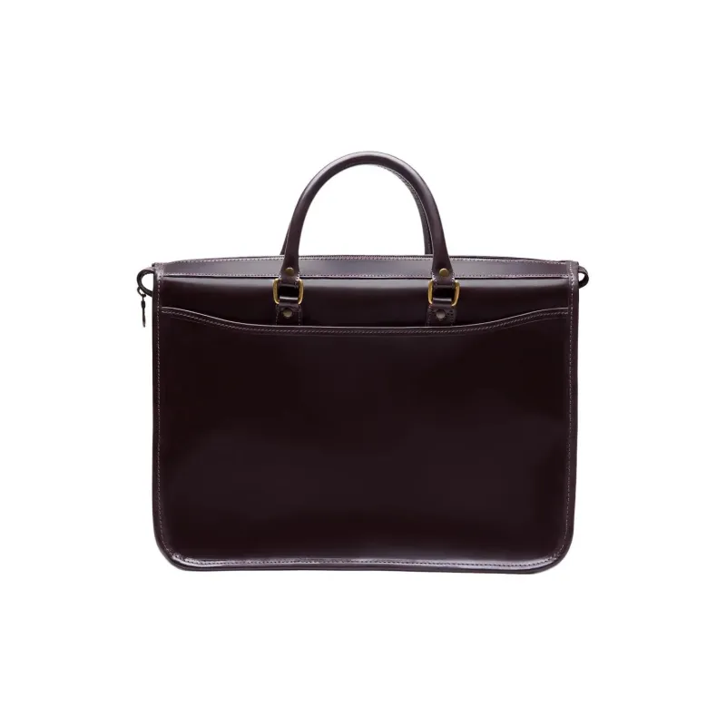 ETTINGER Mahler Leather Briefcase, Shoulder Bag, Crossbody Bag, Handbag Unisex Black Umber-0