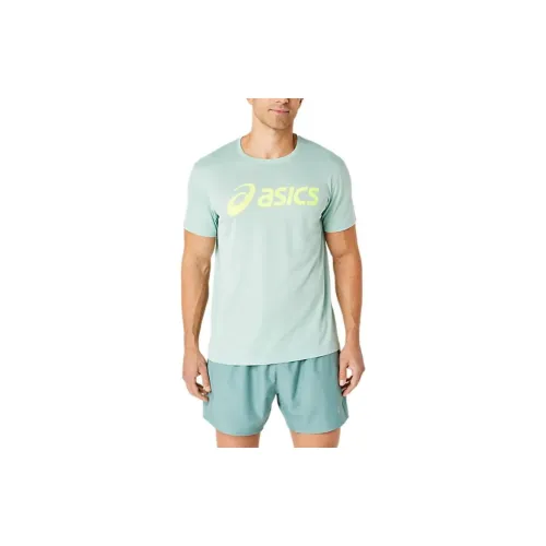 Asics T-Shirts Men Light Celadon/Safety Yellow