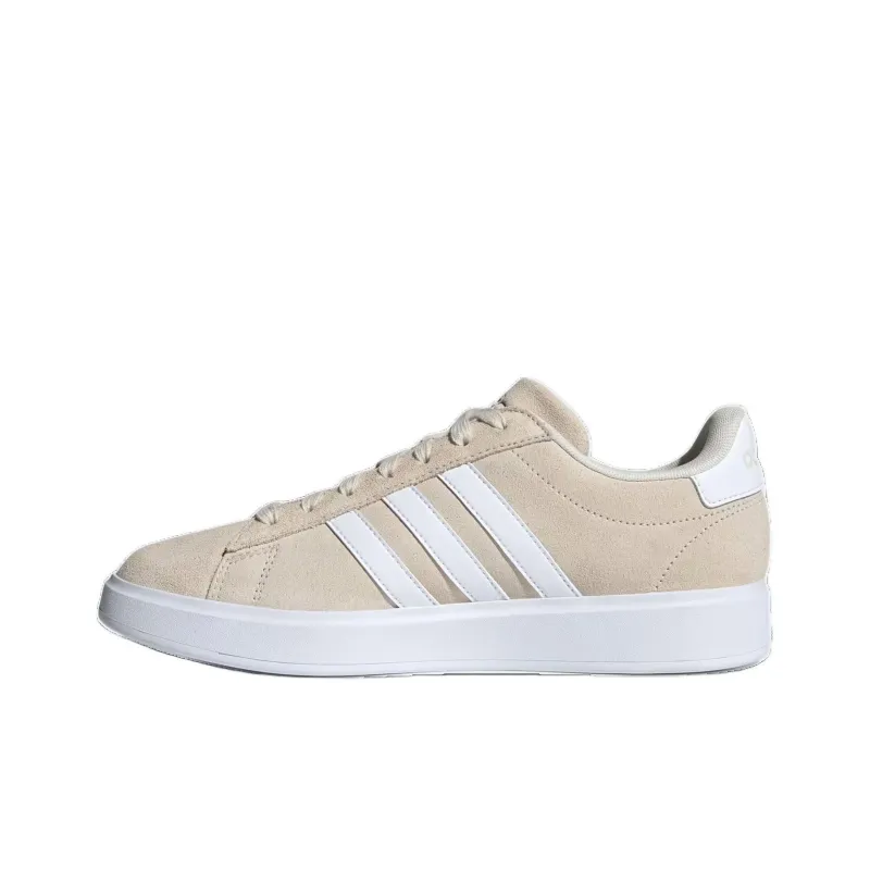 Adidas GRAND COURT 2.0 Wear Resistant Low Top Skateboard Shoes Women's Beige Yellow-1
