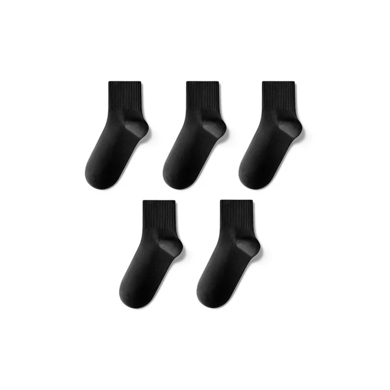 LUCKMEEY Mid Calf Socks Men's 5 Pack-24