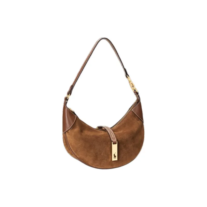 Polo Ralph Lauren Polo ID Nubuck Handbag Shoulder Bag Mini Women's Cinnamon-1
