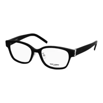 SAINT LAURENT Plate Square Eyeglass Frames Unisex Black