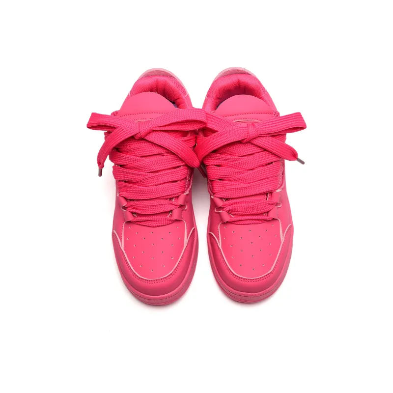 OAOQ Wear resistant And Lightweight Low Top Skateboard Shoes Unisex Dragon Fruit-4