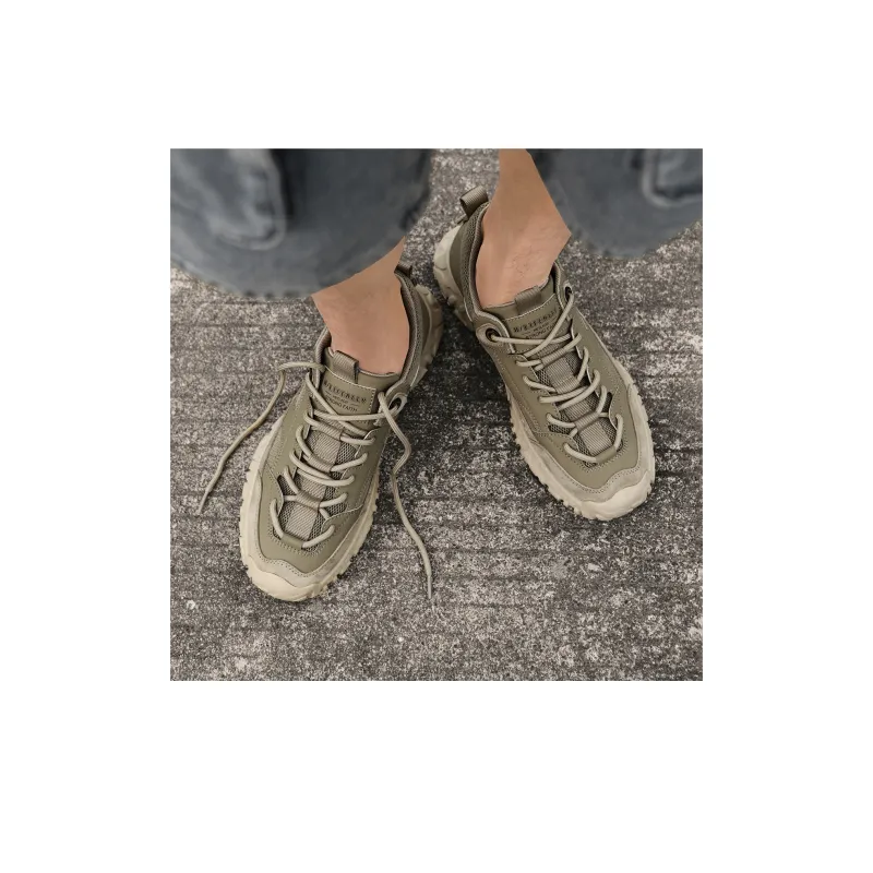 HLA Men's Shoes Vintage Trendy Breathable Athletic Shoes Running Wear-Resistant Height Increasing Casual Shoes-13