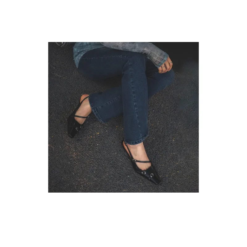 SHOESZOOO Square Toe Low Vamp Fashion Shoes Irregular Heel High Heels 4cm Women's-4