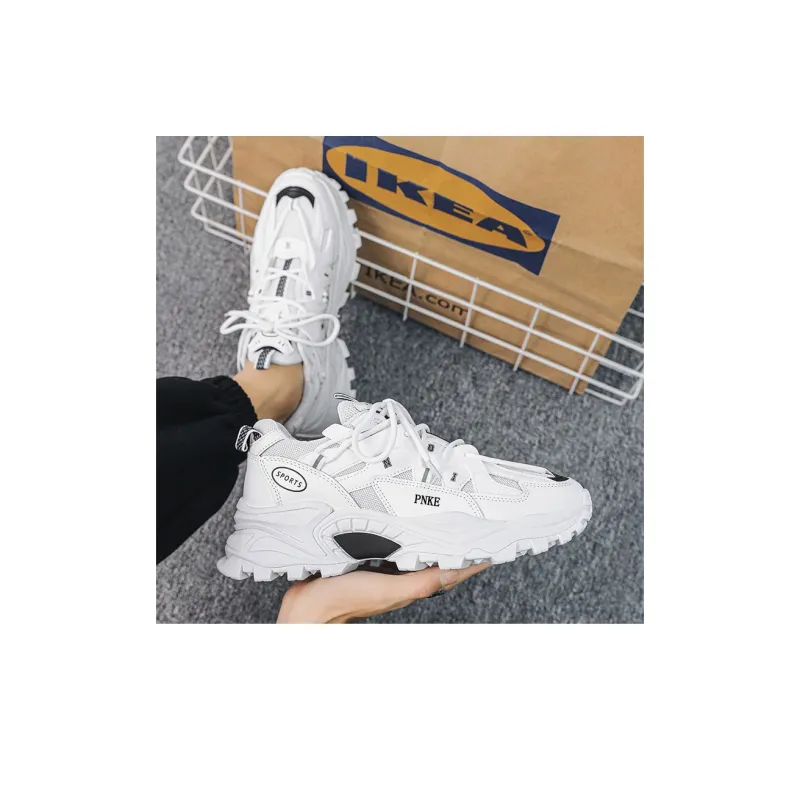 PNKE Anti-Slip Wear-Resistant Breathable Height Increasing Low-Top Chunky Sneakers Men's-5