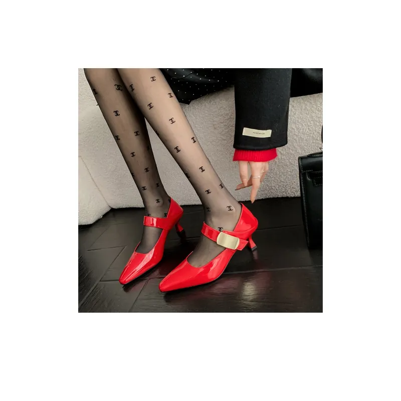Bai Shiting Chunky Heel High Heels 5.5cm Women's-8