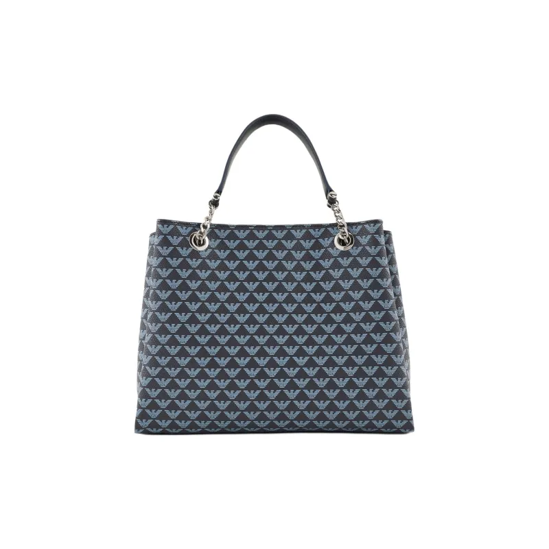 EMPORIO ARMANI Polyester Tote Bag, Shopping Bag, Shoulder Bag, Crossbody Bag, Handbag Women's Dark Blue-2