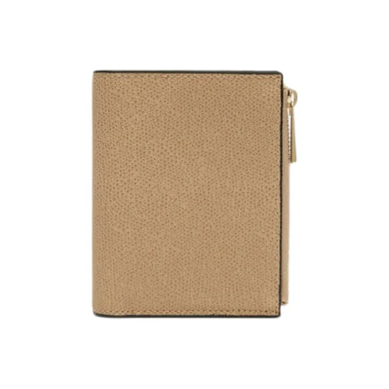 Valextra Millepunte Calfskin Wallet Unisex Cashmere Beige-0