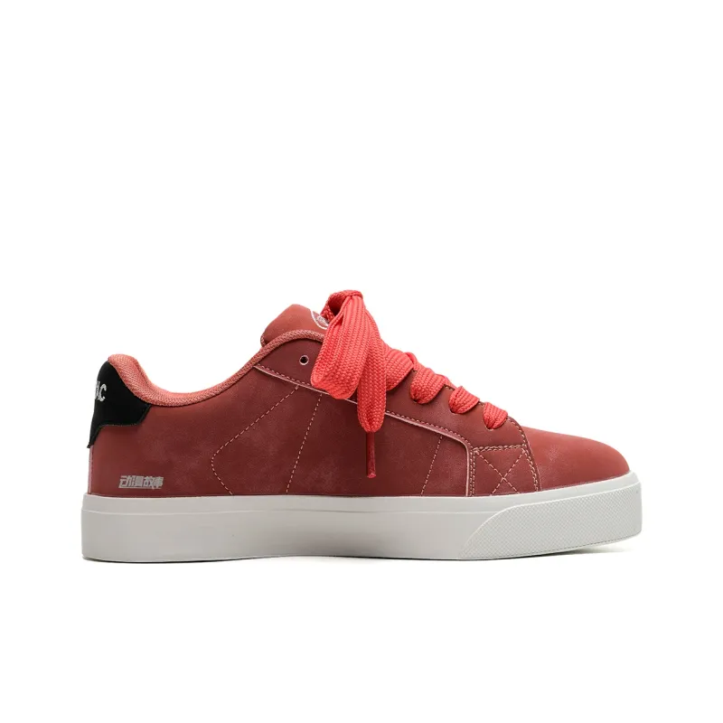 Anime Story Slip Resistant, Abrasion Resistant, Lightweight, Breathable Low Top Skateboard Shoes Unisex Orange Red-2