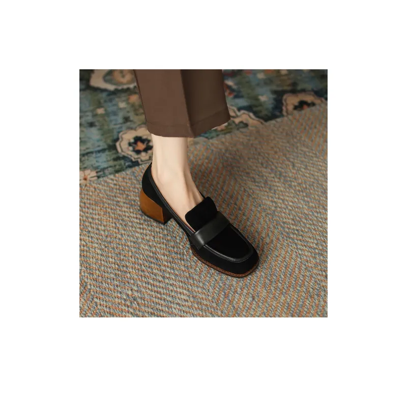 F·LOVES·f Loafers 5.5cm Women's Black-3