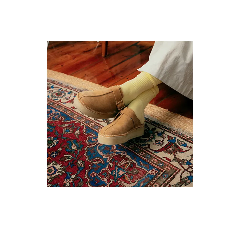 Clarks Slip-Resistant Wrap-toe Slippers Women's Brown-5