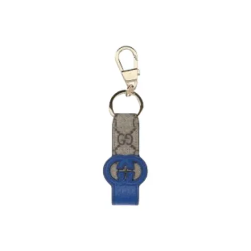 GUCCI GG patch Leather Keyring
