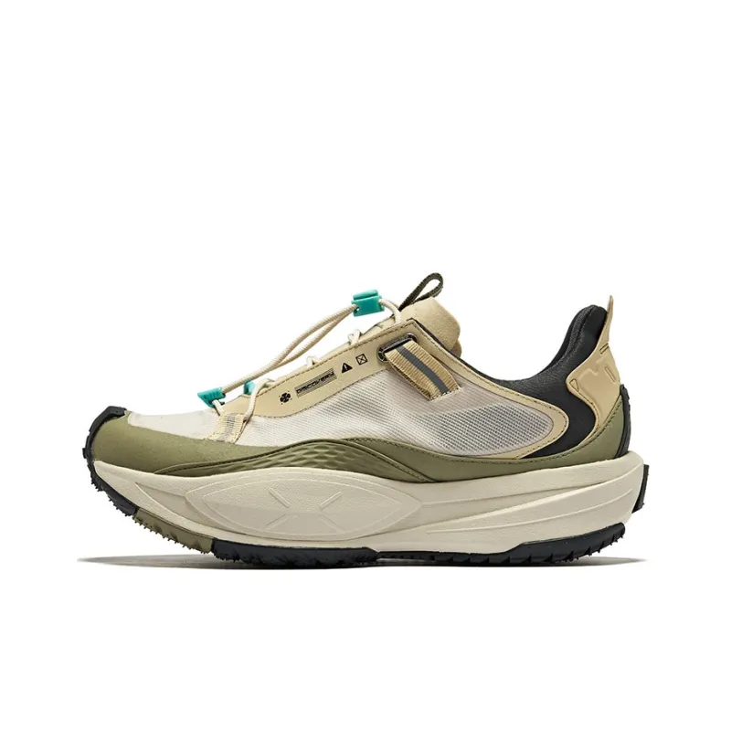 Erke Cushioning And Breathable Low Top Casual Shoes Men's Beige Green-0