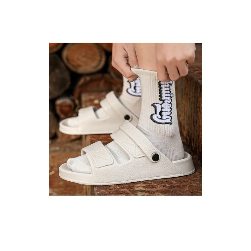 Yalu Slide Slippers Men Black, White, Camel-36