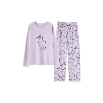 MADALLO Pajama Set Spring And Fall Women's Purple Plum