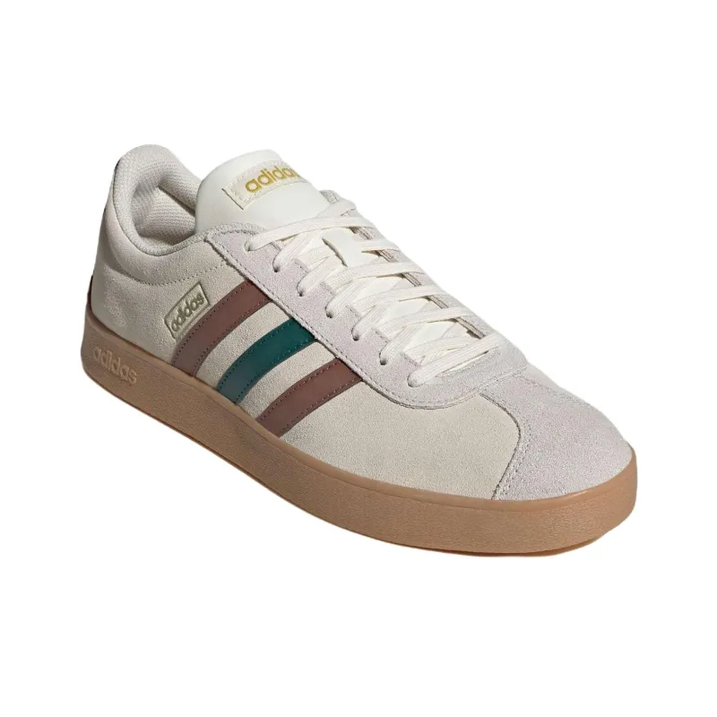 Adidas VL COURT 2.0 Anti Slip Wear Resistant Low Top Skateboard Shoes Unisex Light Brown-3