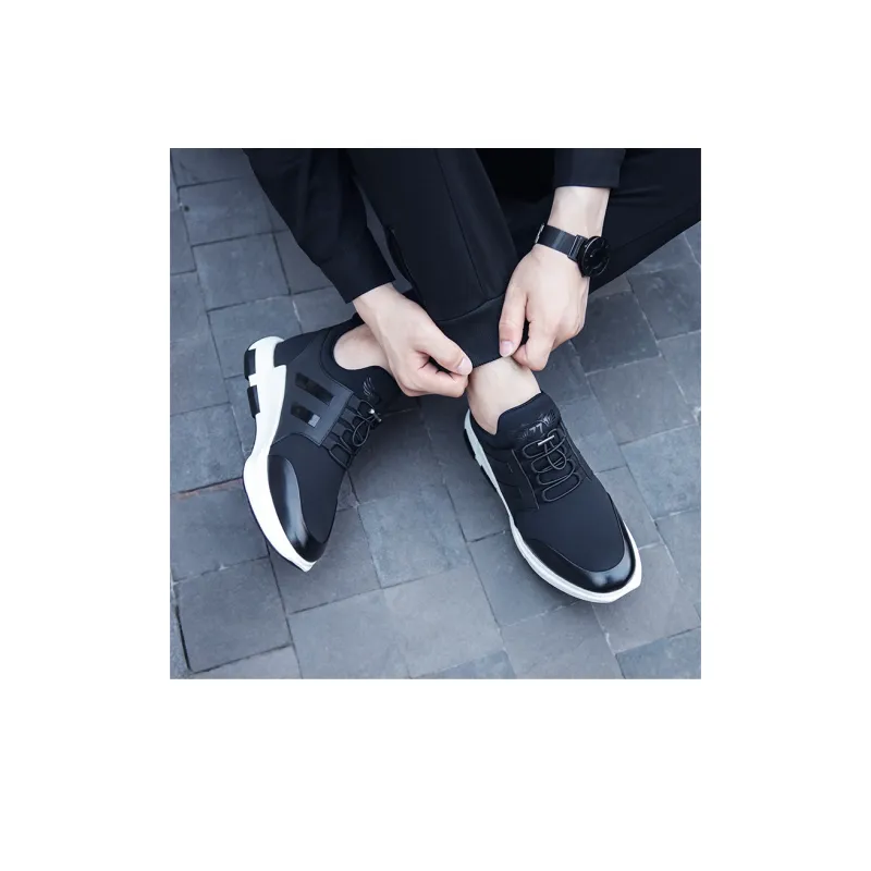 SULEGAO Lightweight Low Top Casual Shoes 7cm Unisex-16