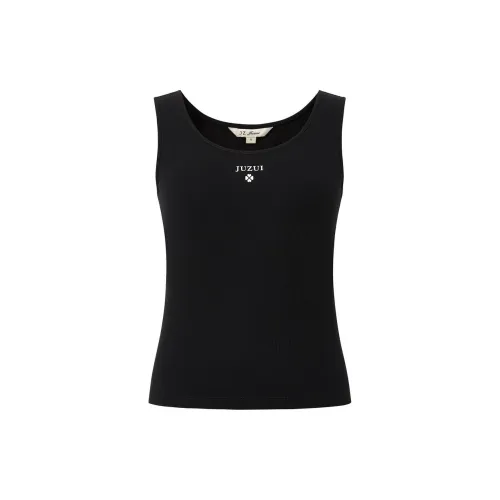 JZ. ANNAKRO Tank Tops Women's Plain Black