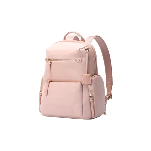 BOPAI Fabric Couple Backpack Laptop Bag Regular Women's Black/Pink