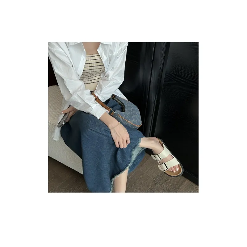 Uncle's House Rubber Sole Slip Resistant Abrasion Resistant Slide Slippers Women's-7