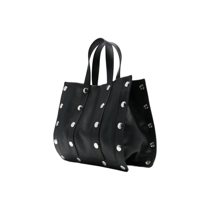 MOSCHINO Studded Leather Tote Bag-1