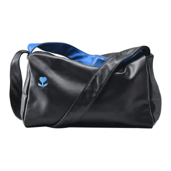 LOVVVVE PU Small Square Bag, One Shoulder Handbag Regular Unisex Black Blue