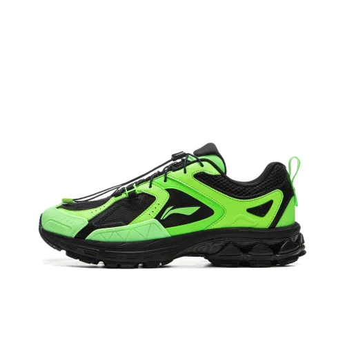 LINING Support 2.0 Trail V2 Running Shoes Men Low-Top Black/Green