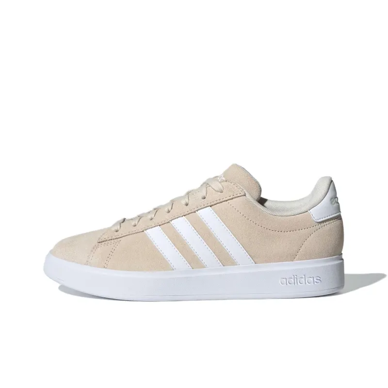 Adidas GRAND COURT 2.0 Wear Resistant Low Top Skateboard Shoes Women's Beige Yellow-0
