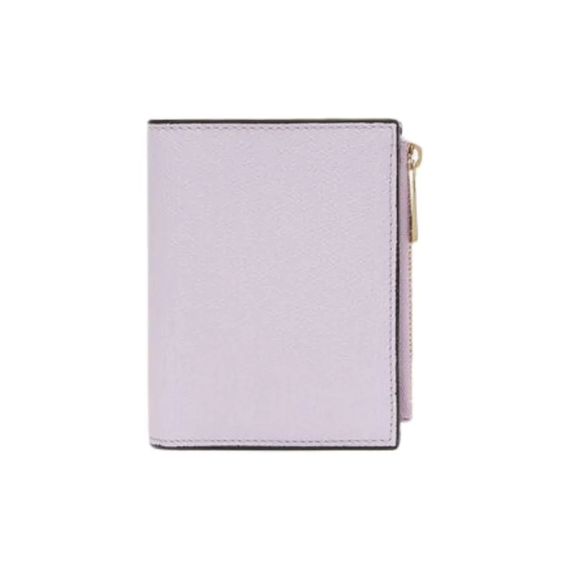Valextra Millepunte Calfskin Wallet Women's Wisteria Pink-0