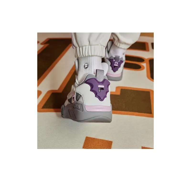 FILA FUSION Desperado Vintage Basketball Shoes 'White Grey Purple' Women's-7