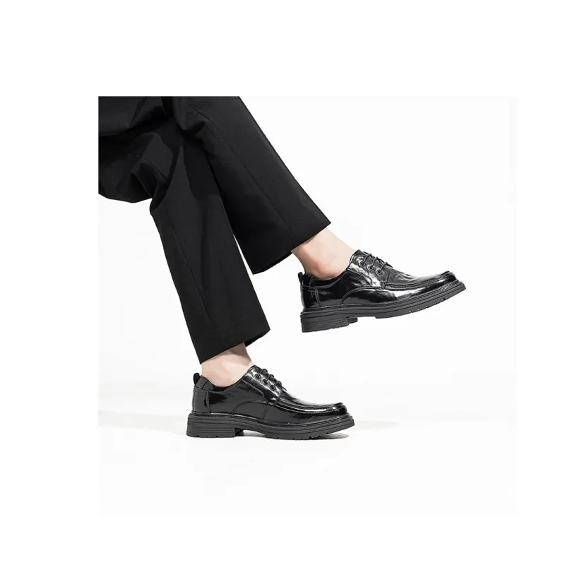 JOSINY Men's Casual Shoes Men Low Top Black-5