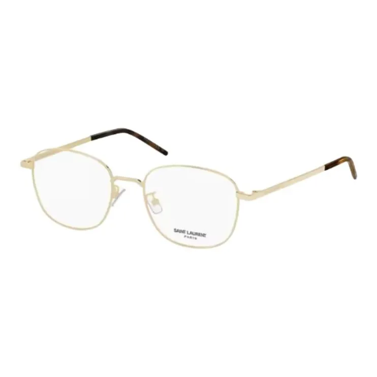 SAINT LAURENT Metal Square Eyeglass Frames Unisex Black-2