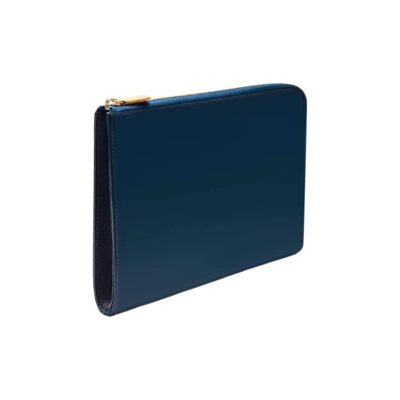 ETTINGER Leather Wallet Large Size Unisex Gasoline Blue-1