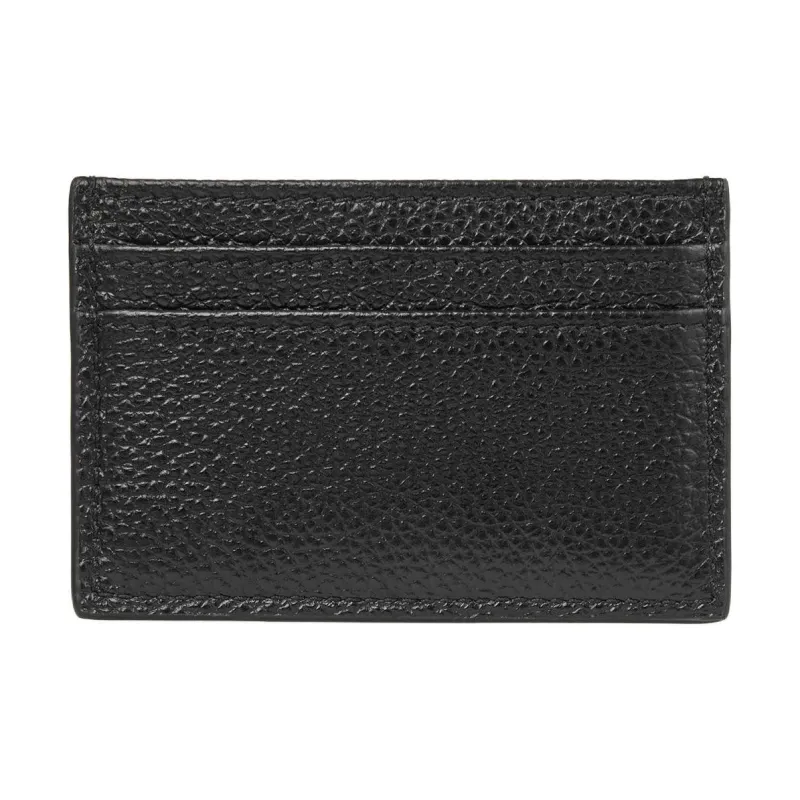 Jimmy Choo Embossed Leather Card Holder Men's Black-1