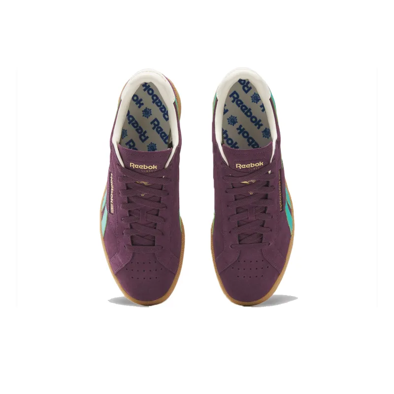 Reebok CLUB C GROUNDS UK Anti Slip Wear Resistant Low Top Skateboard Shoes Unisex Purple Green-3