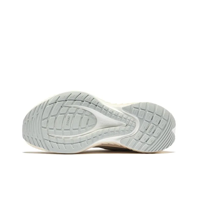 Erke Cushioning Low-Top Running Shoes Women's Pearl White Wild Gray-4