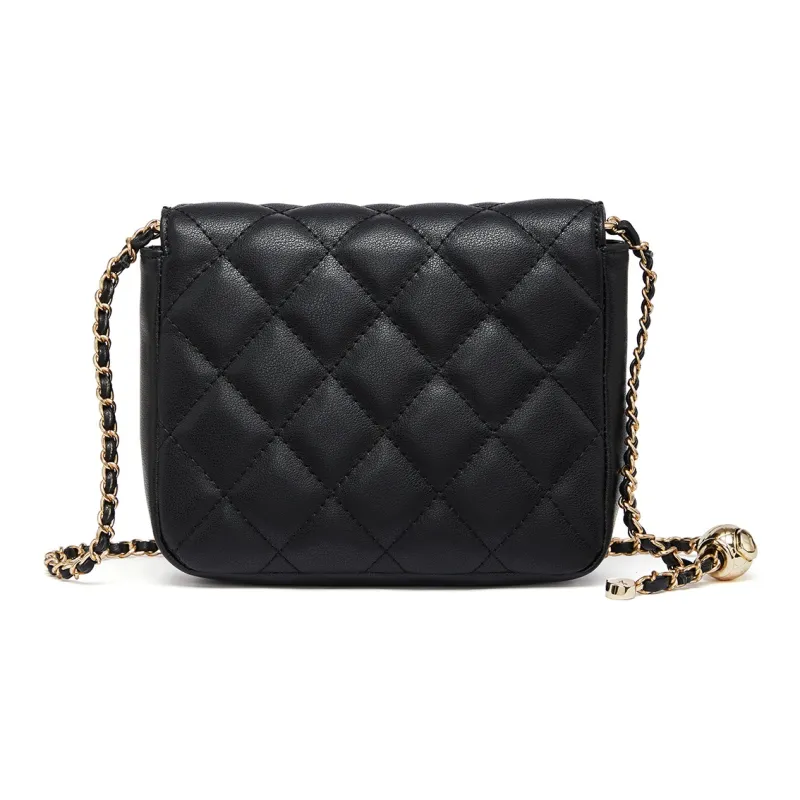 RED DRAGONFLY Cow Split Leather Crossbody Bag Women's Black-2