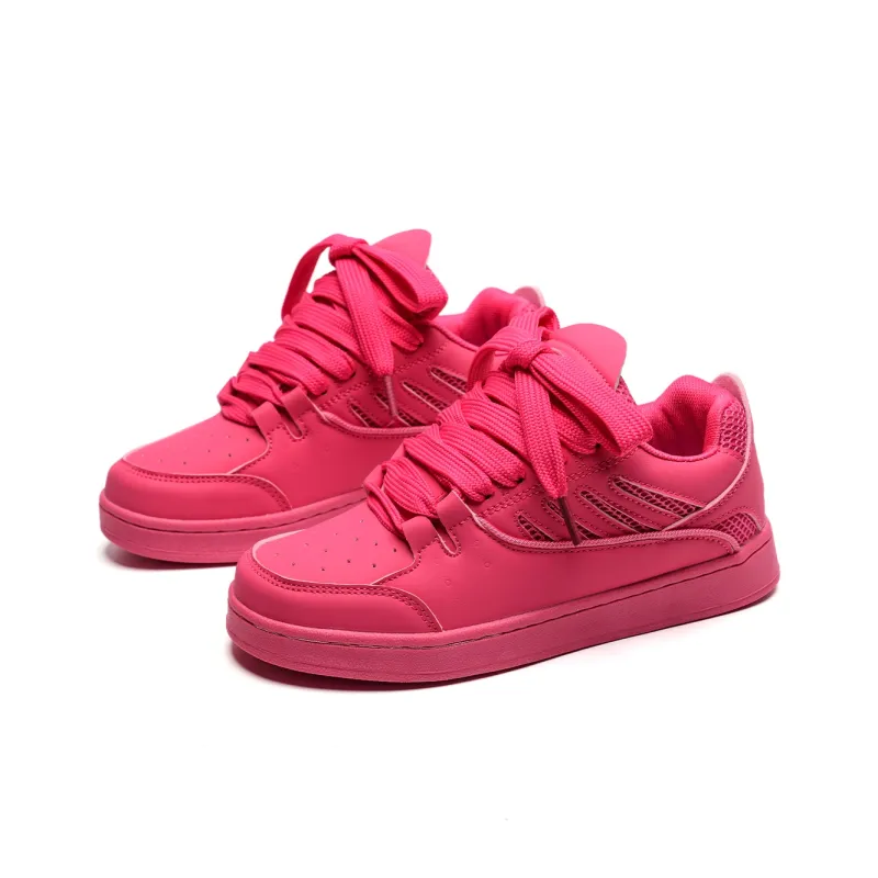 OAOQ Wear resistant And Lightweight Low Top Skateboard Shoes Unisex Dragon Fruit-2