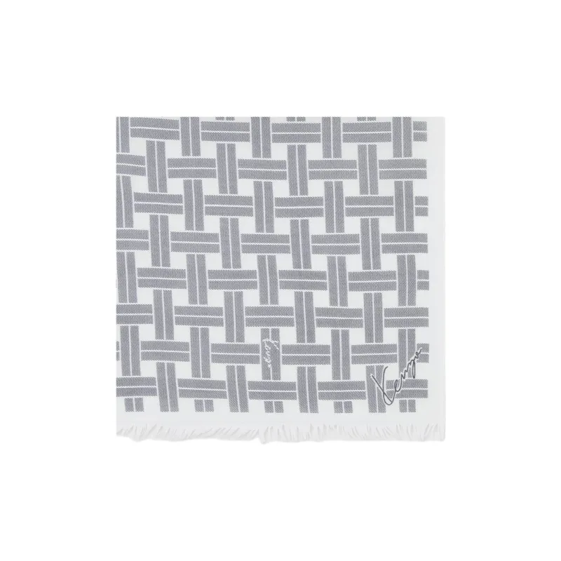KENZO Cotton Shawls Unisex Gray-1