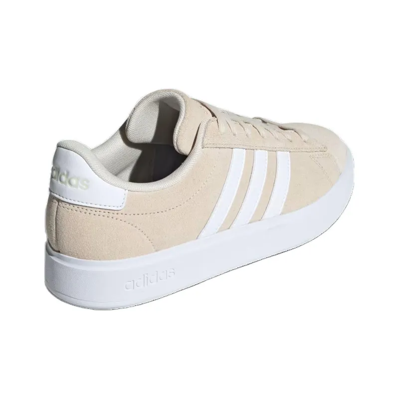 Adidas GRAND COURT 2.0 Wear Resistant Low Top Skateboard Shoes Women's Beige Yellow-3