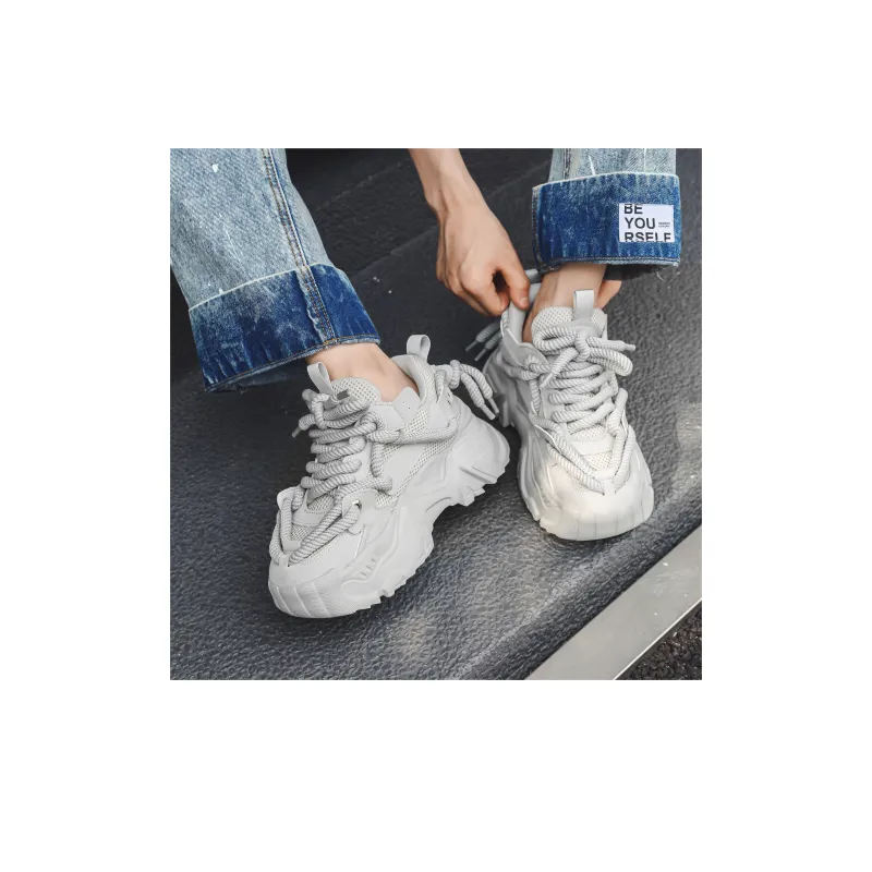 ZHR Flying Fish Model Breathable And Lightweight Low Top Chunky Sneakers Unisex-4