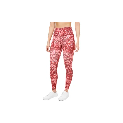 Lululemon Wunder Under Sports Pants Women's Orange Red Print