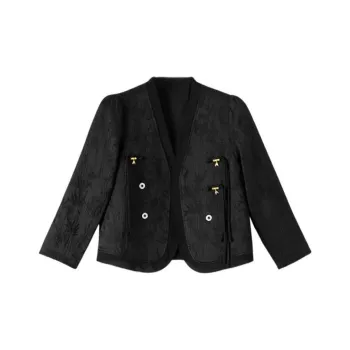 Late White Jackets Coats Women's Black